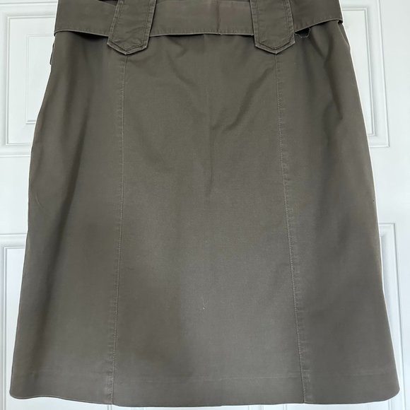 MEXX skirt with belt in army green size 6 - Picture 2 of 4